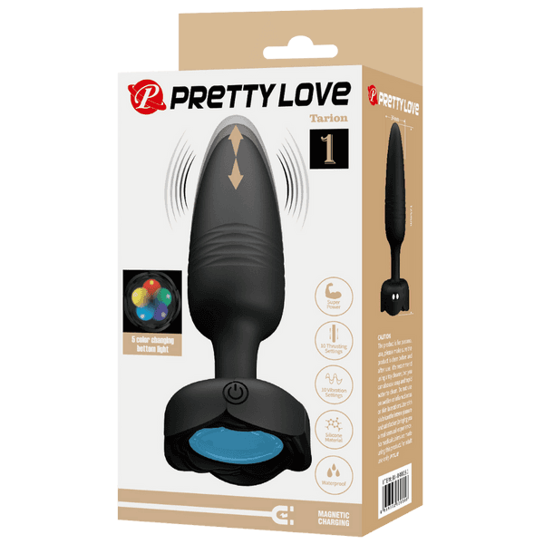 Tarion - Light-Up Rechargeable Butt Plug (Black)