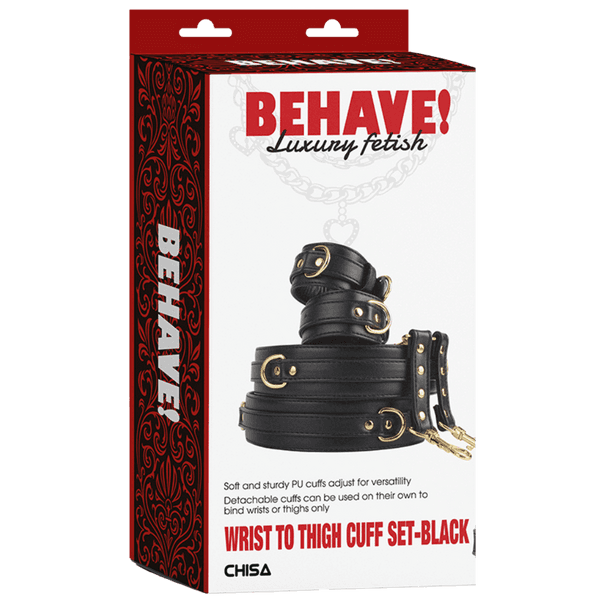 Wrist to Thigh Cuff Set (Black)