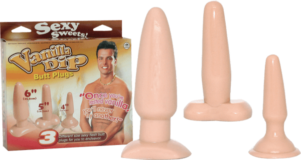 Vanilla Dip Butt Plugs (Flesh)