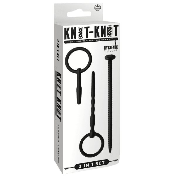 Silicone Urethal Sounding Kit - Screw (Black)
