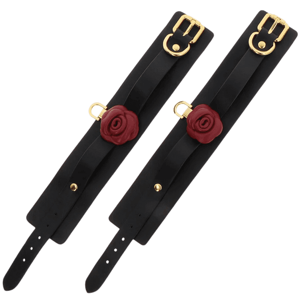 Wild Roses Wrist Cuffs (Black)