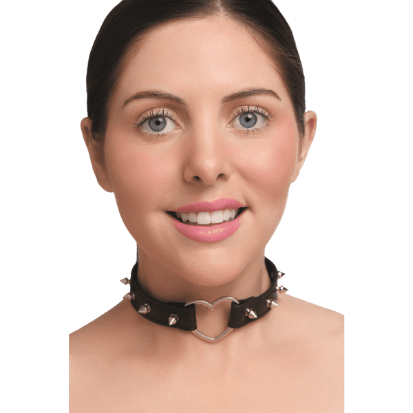 Spiked Heart Choker (Black)