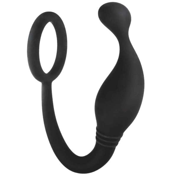 Prostate Plug with Love Ring - 4" (Black)