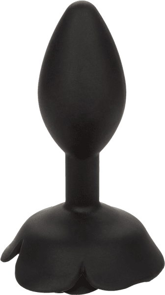 Large Rose Anal Plug (Black)