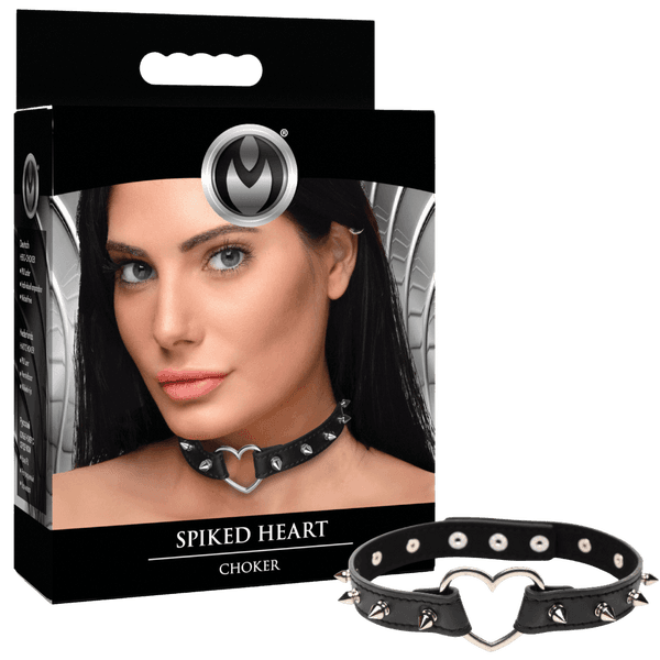 Spiked Heart Choker (Black)