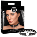 Spiked Heart Choker (Black)
