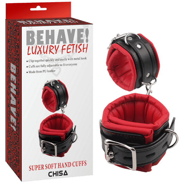 Super Soft Hand Cuffs (Red/Black)