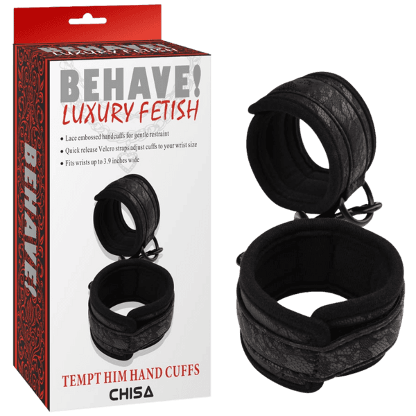 Tempt Him Hand Cuffs (Black)