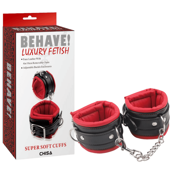 Super Soft Ankle Cuffs (Red/Black)