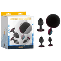 Booty Fantasy 4 Piece Diamond Butt Plug Collection (Black)