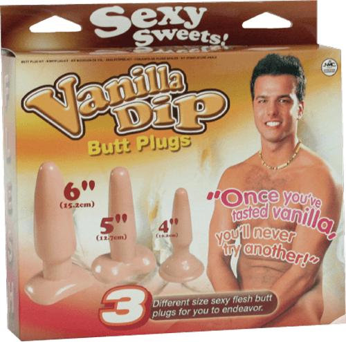 Vanilla Dip Butt Plugs (Flesh)