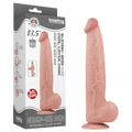 13.5" King Sized Sliding Skin Dual Layer Dong (Flesh)