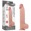 14" King Sized Sliding Skin Dual Layer Dong (Flesh)