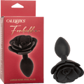 Large Rose Anal Plug (Black)