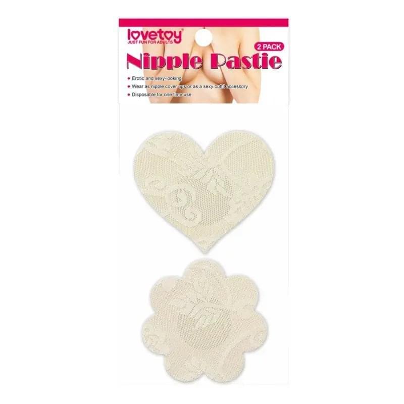 Lace Heart and Flower Nipple Pasties Twin Pk Lovetoy Discreet Intimate Essentials.