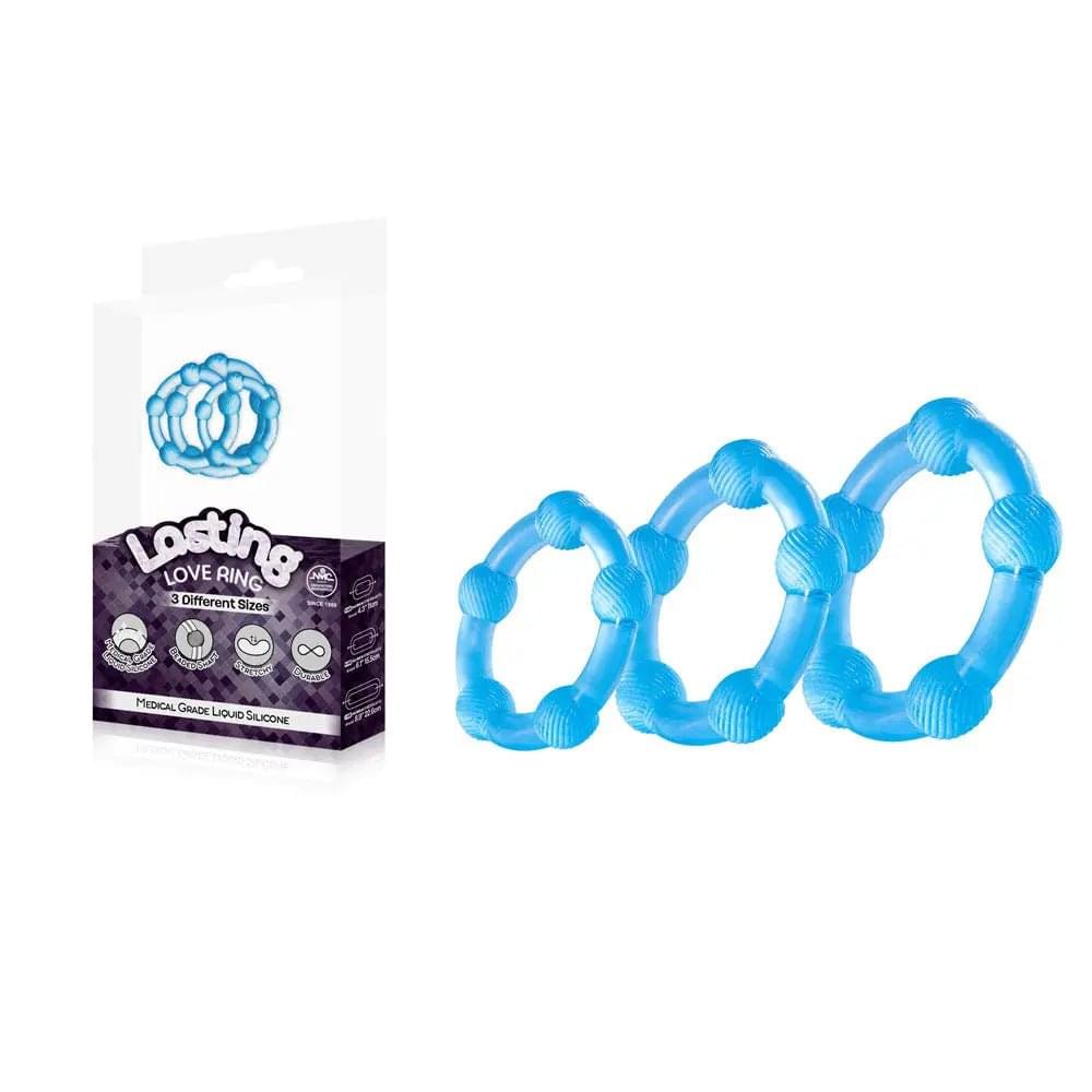 Lasting Love Ring 3 Piece Set -  -  Beaded Cock Rings - Set of 3 Sizes Excellent Power Discreet Intimate Essentials.