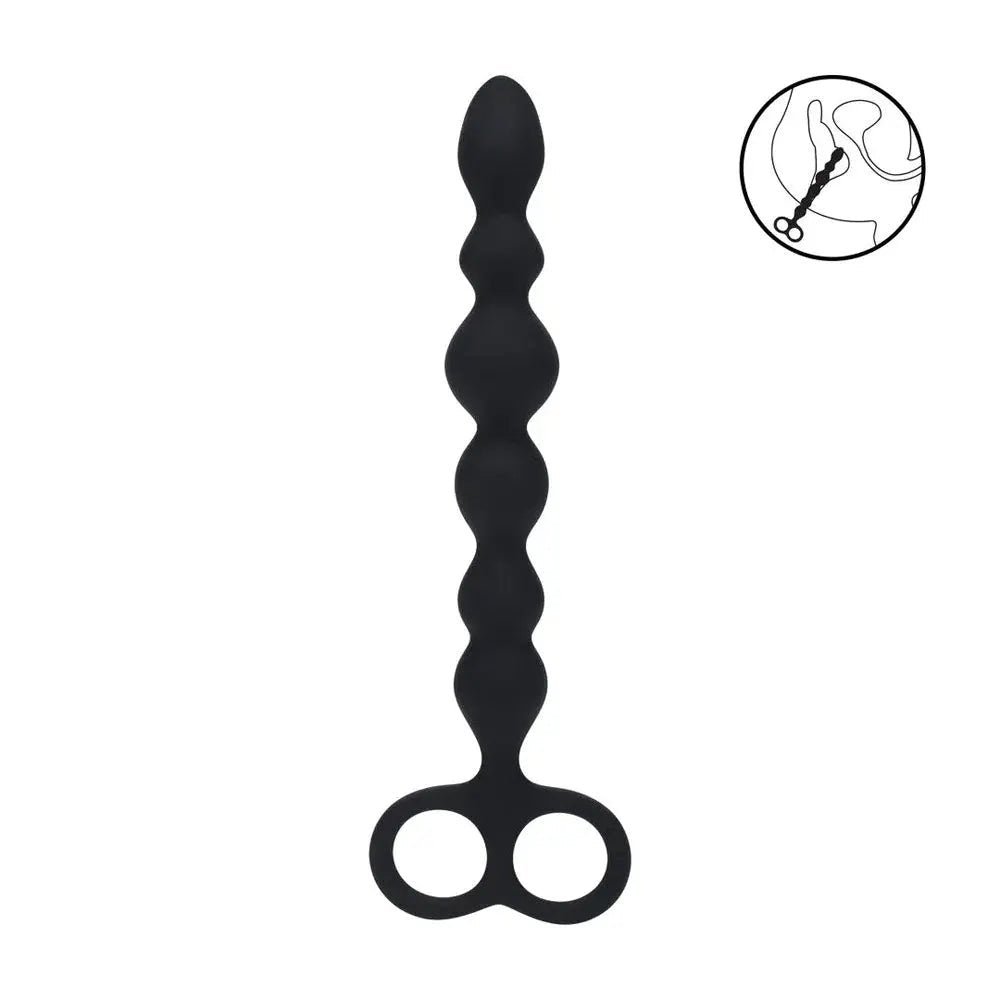 Shop affordable quality LEVELZ Beaded Silicone Anal Probe with Double Loop - 24.5 cm Anal Beads - Discreet Intimate Essentials - ANAL TOYS - Shots Toys