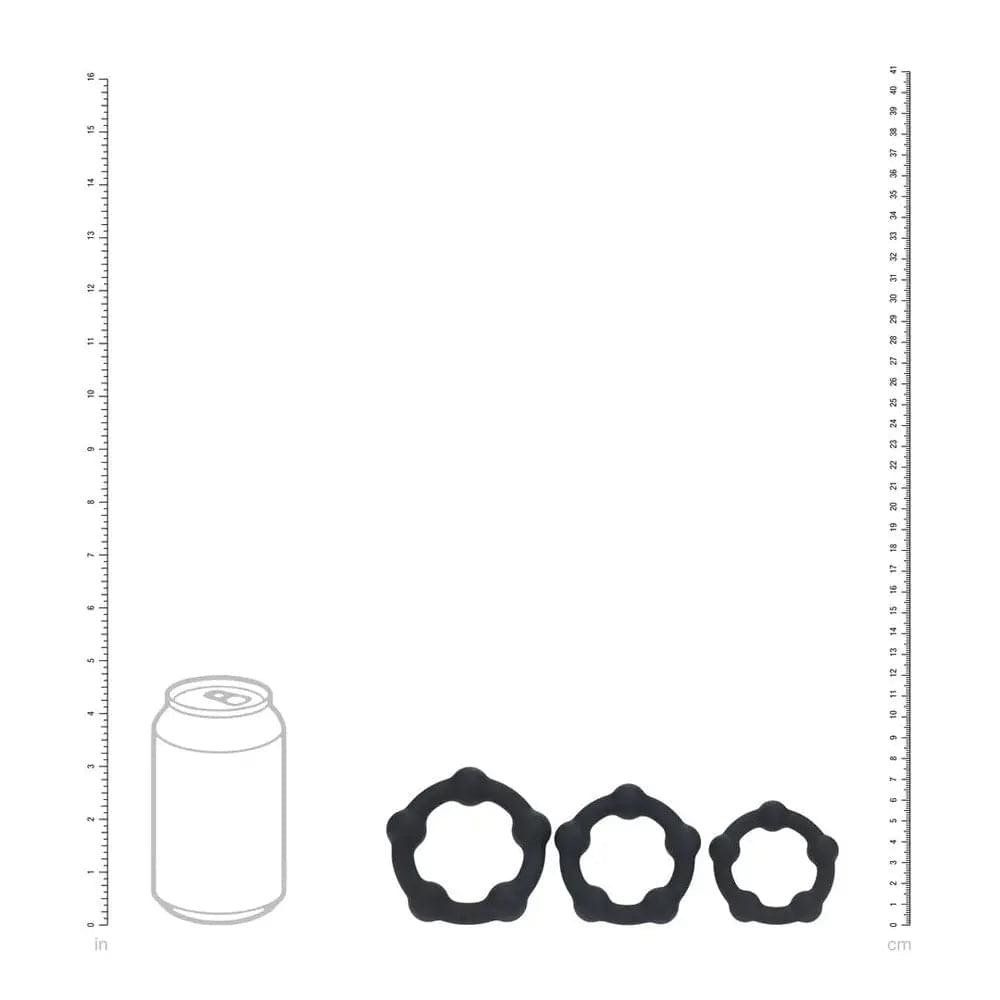 LEVELZ Beaded Silicone Cock Ring Set of 3 -  -  Cock Rings - Set of 3 Sizes Shots Toys Discreet Intimate Essentials.