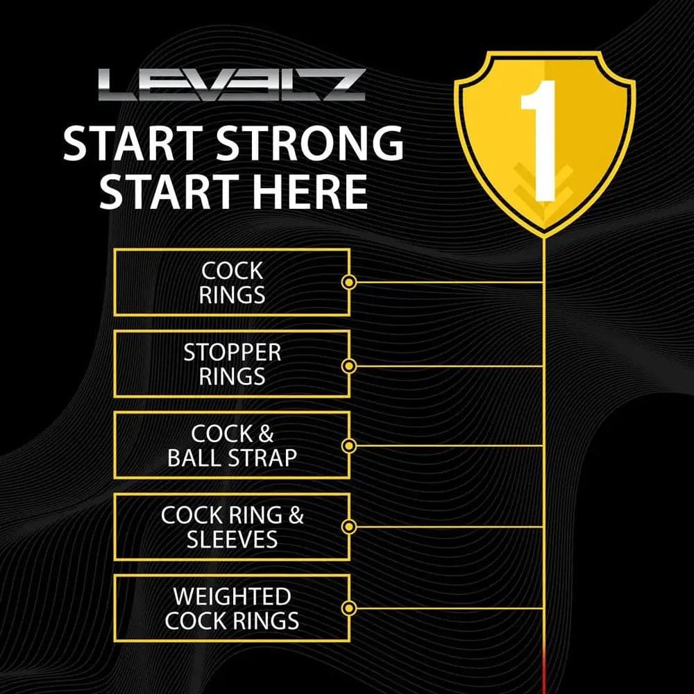 LEVELZ Beaded Silicone Cock Ring Set of 3 -  -  Cock Rings - Set of 3 Sizes Shots Toys Discreet Intimate Essentials.