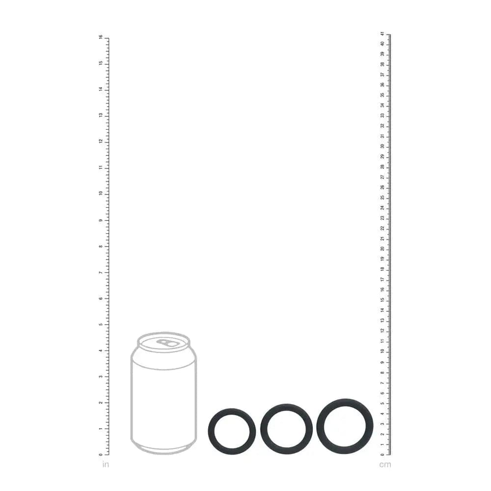 LEVELZ Classic Silicone Cock Ring Set - L/XL/XXL -  Cock Rings - Set of 3 Sizes Shots Toys Discreet Intimate Essentials.