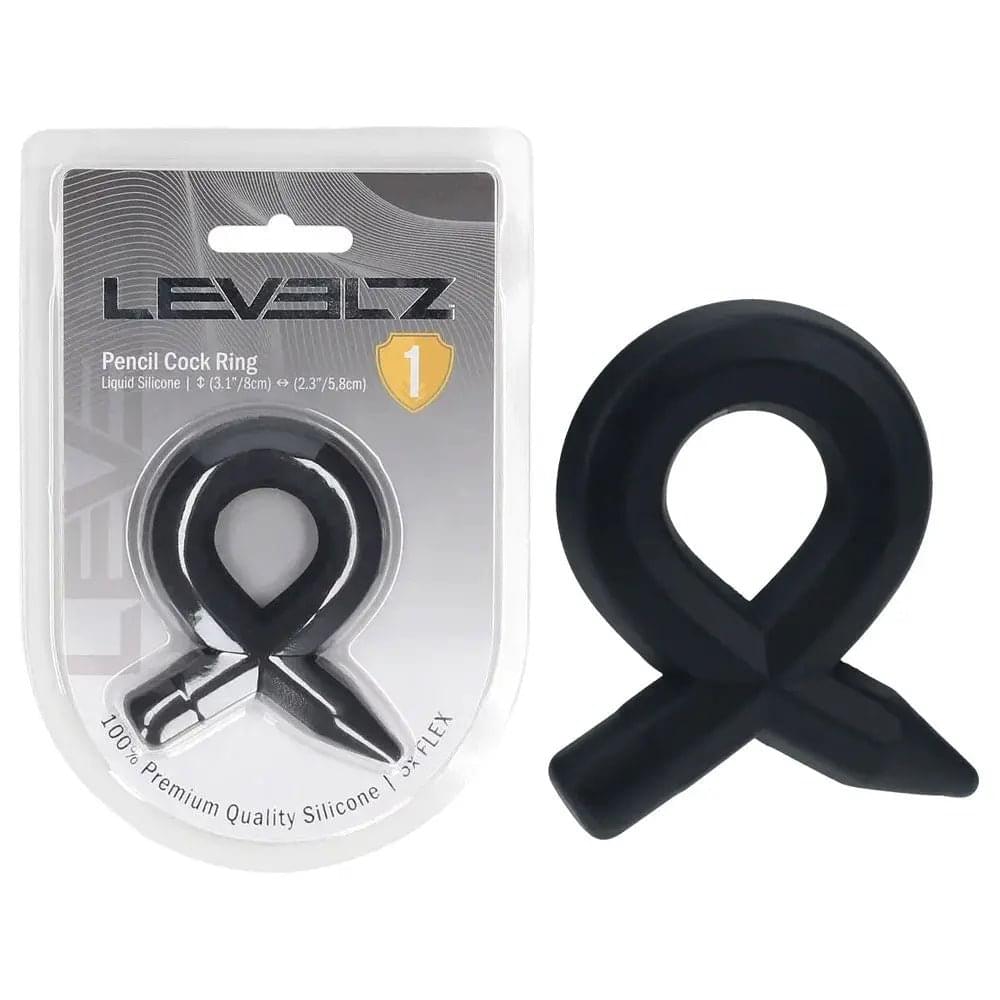 LEVELZ Pencil Liquid Silicone Cock Ring -  Cock Ring Shots Toys Discreet Intimate Essentials.
