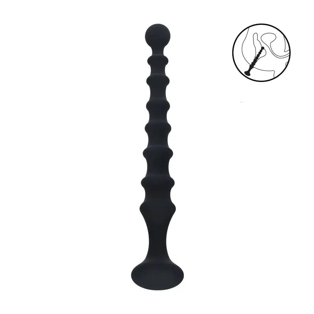 LEVELZ Ribbed Silicone Flared Anal Probe -  26.7 cm Anal Beads Shots Toys Discreet Intimate Essentials.