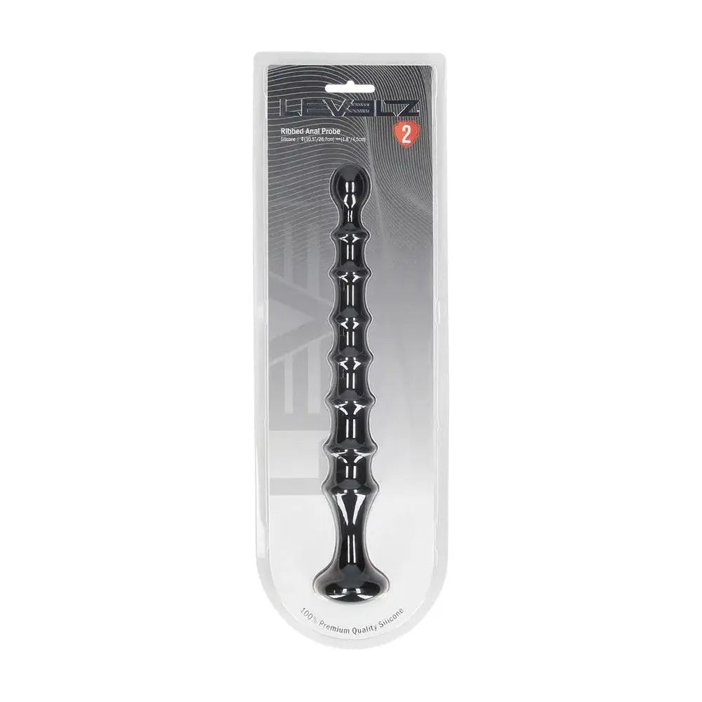 Shop affordable quality LEVELZ Ribbed Silicone Flared Anal Probe - 26.7 cm Anal Beads - Discreet Intimate Essentials - ANAL TOYS - Shots Toys