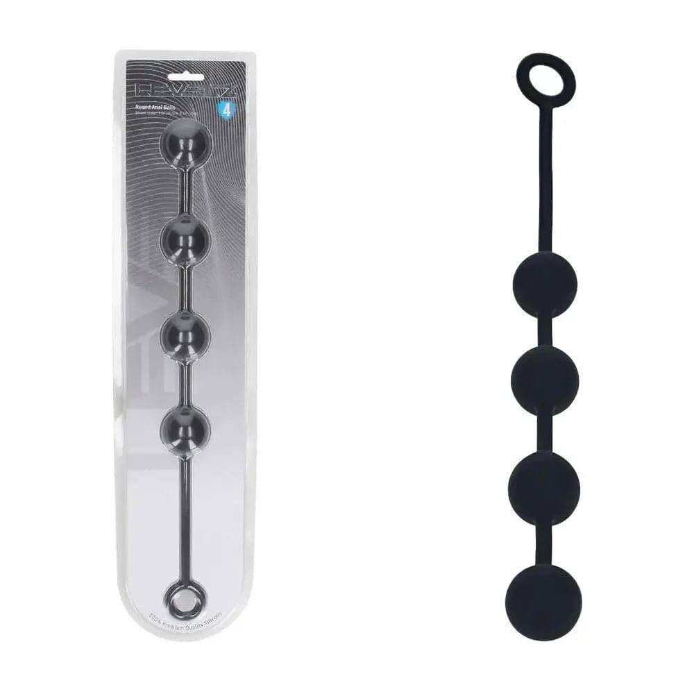 LEVELZ Round Silicone Anal Balls - L - 40mm -  40.5 cm Large Anal Beads Shots Toys Discreet Intimate Essentials.