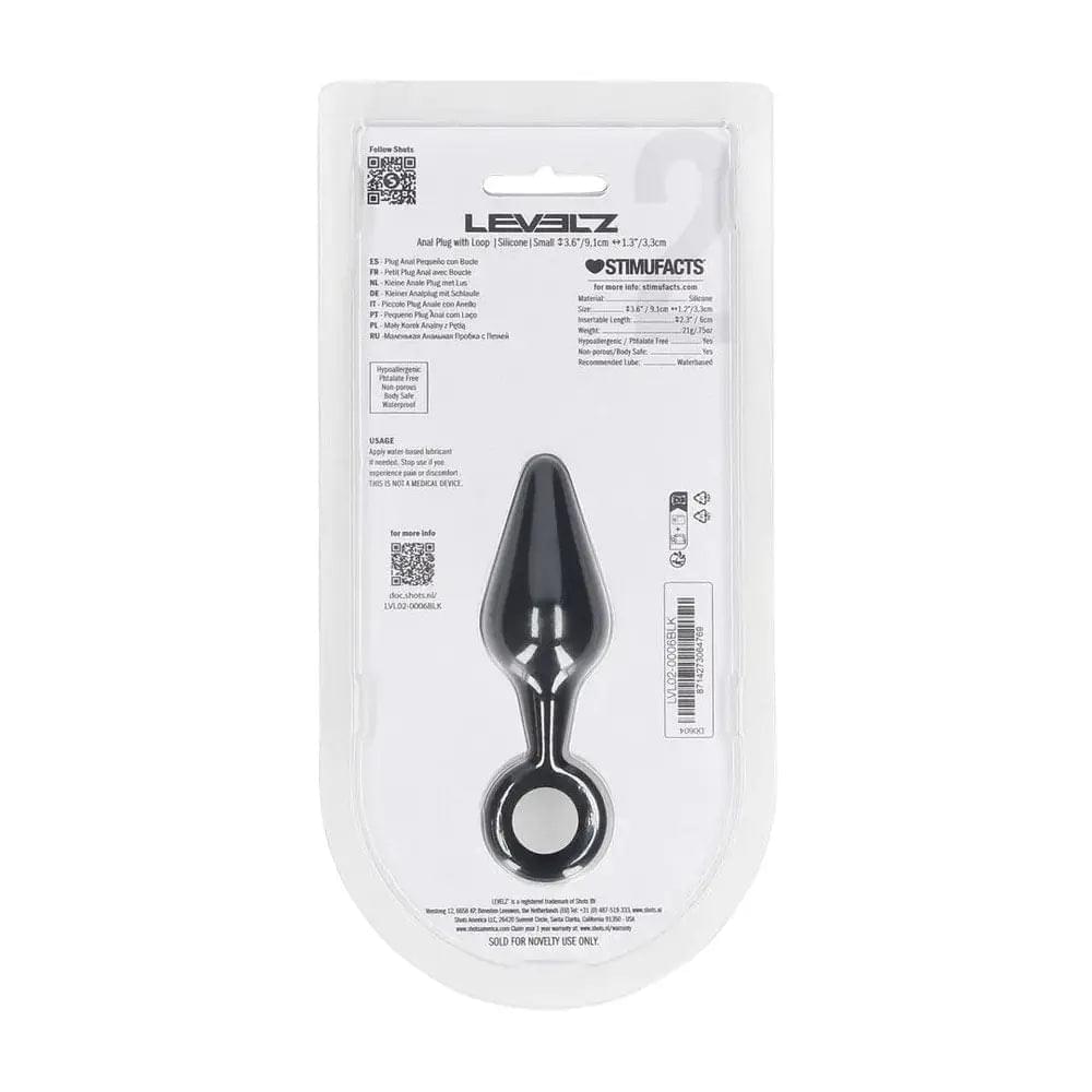 LEVELZ Silicone Anal Plug with Loop - Small -  -  Small Butt Plug Shots Toys Discreet Intimate Essentials.