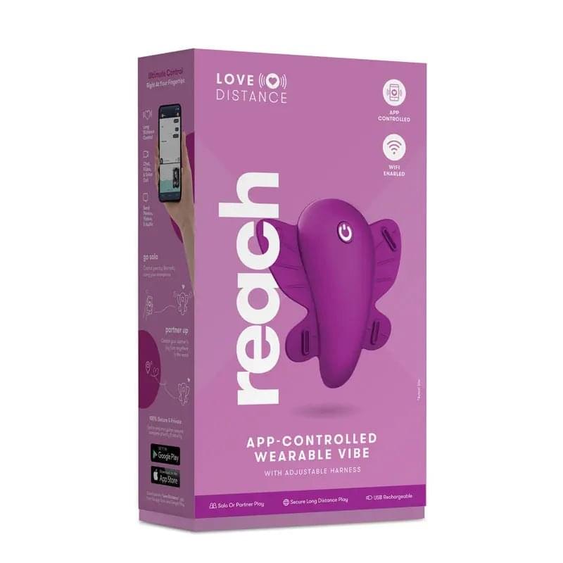 Love Distance REACH - Rose Rechargeable Strap-On Stimulator with App Control Xgen Products Discreet Intimate Essentials.