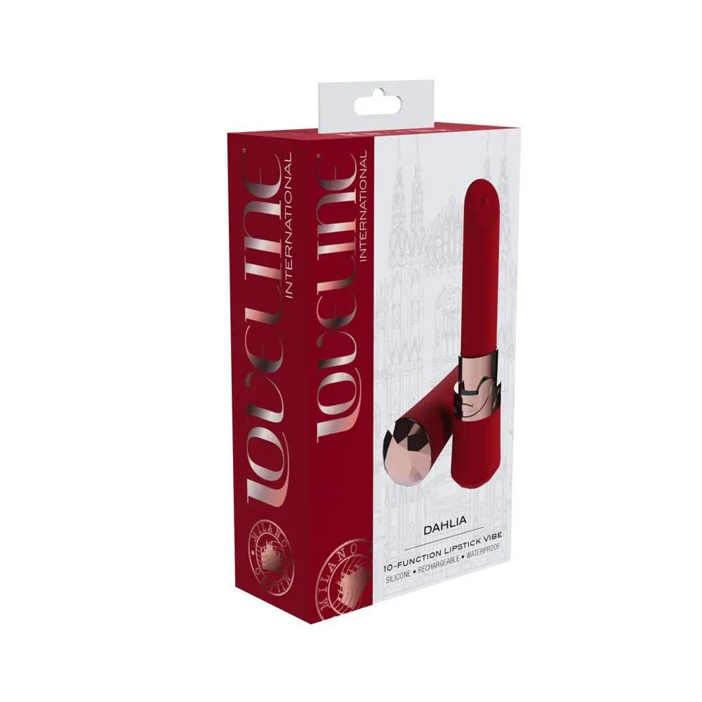 LOVELINE Dahlia -  -  12.5 cm USB Rechargeable Lipstick Vibrator Shots Toys Discreet Intimate Essentials.
