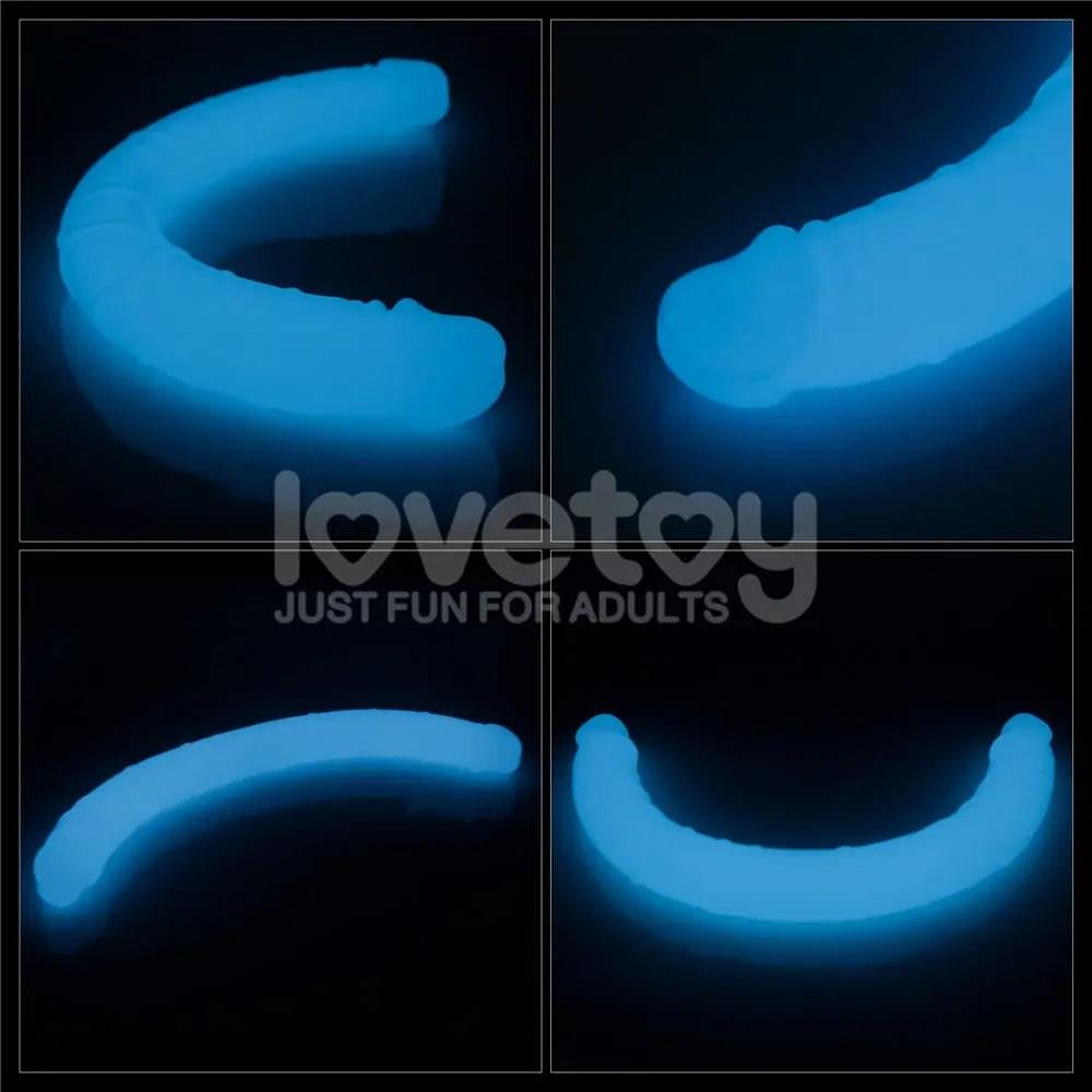 Lumino Play 18.5'' Double Dildo - Glow in the Dark  47 cm Double Dong Lovetoy Discreet Intimate Essentials.