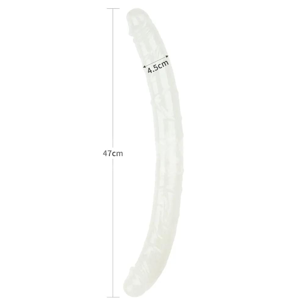 Lumino Play 18.5'' Double Dildo - Glow in the Dark  47 cm Double Dong Lovetoy Discreet Intimate Essentials.