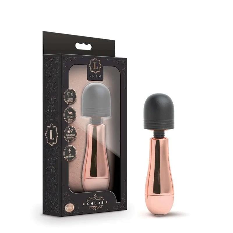 Lush Chloe -  USB Rechargeable Mini Massager Wand Blush Novelties Discreet Intimate Essentials.