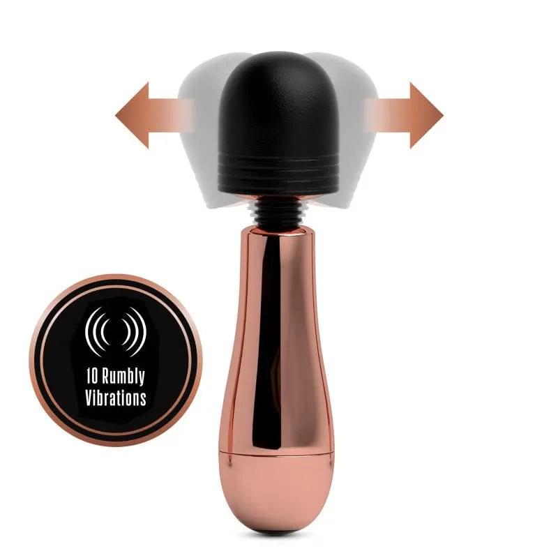 Lush Chloe -  USB Rechargeable Mini Massager Wand Blush Novelties Discreet Intimate Essentials.