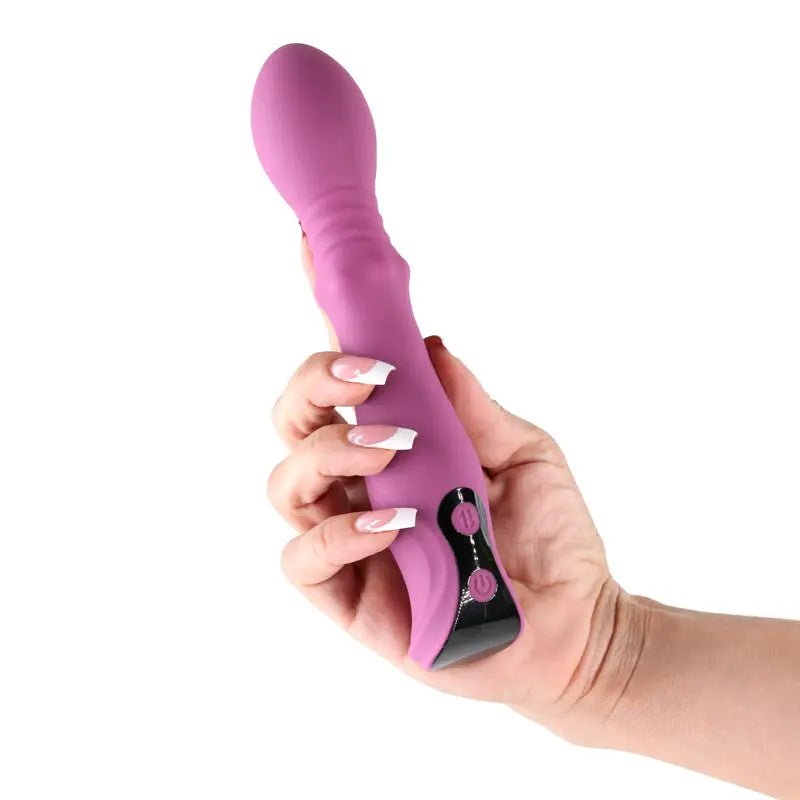 Shop affordable quality Lust-n-Dreams - Cadence - Blush - 18.2 cm USB Rechargeable Thrusting & Sliding Vibrator - Discreet Intimate Essentials - VIBRATORS - NS Novelties