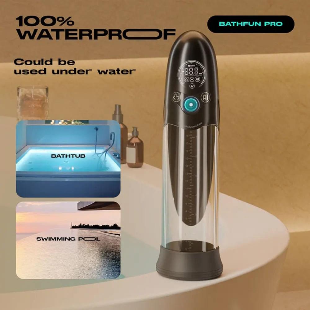 LuvPump Bathfun Pro - USB Rechargeable Waterproof Smart Automatic Penis Pump LuvPump Discreet Intimate Essentials.