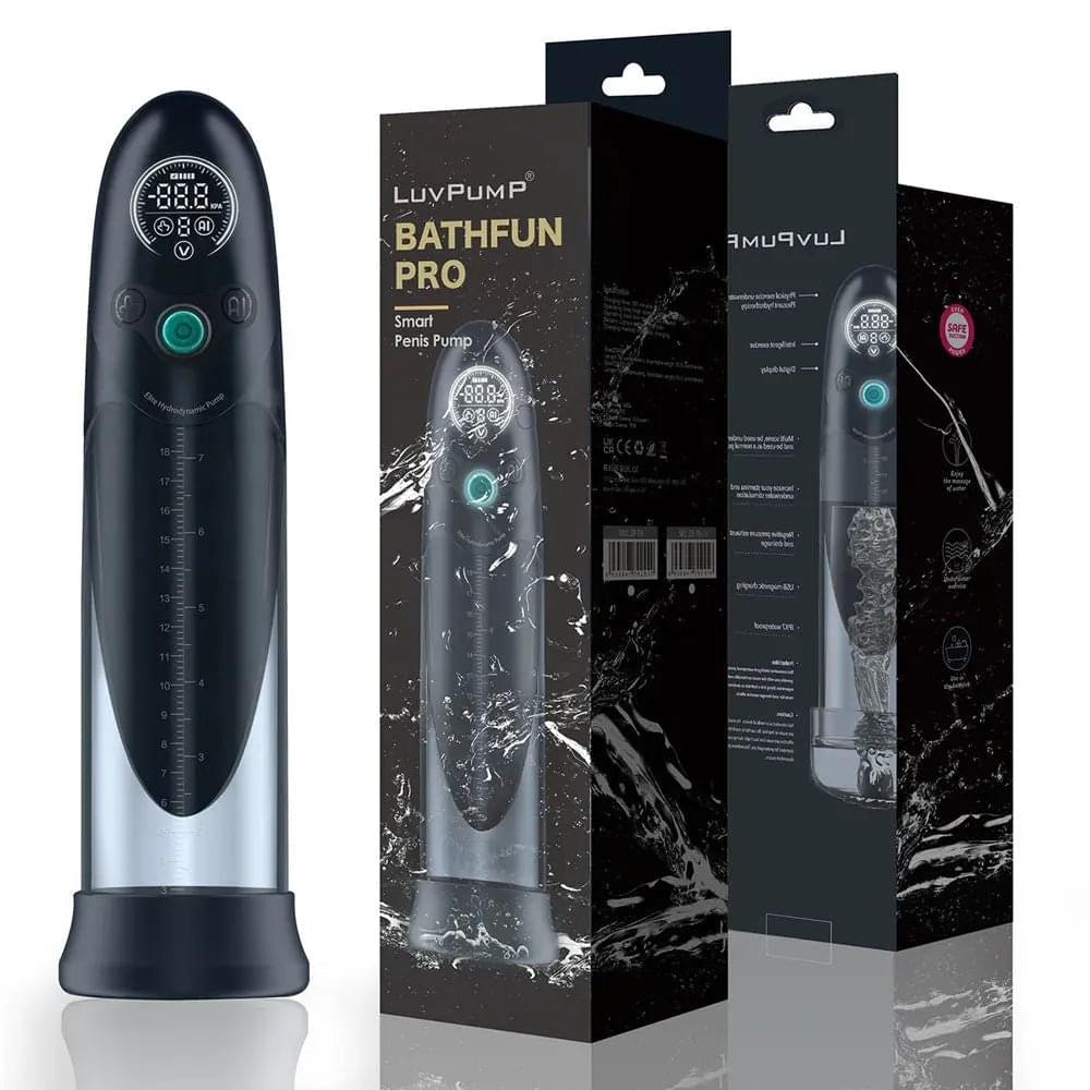 LuvPump Bathfun Pro - USB Rechargeable Waterproof Smart Automatic Penis Pump LuvPump Discreet Intimate Essentials.