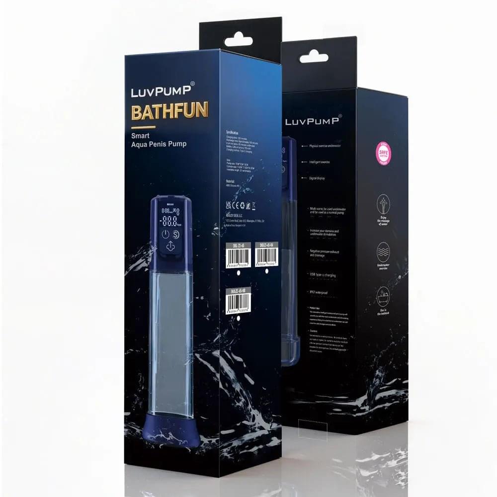 LuvPump Bathfun Smart Aqua Penis Pump -  USB-C Rechargeable Waterproof Automatic Penis Pump LuvPump Discreet Intimate Essentials.