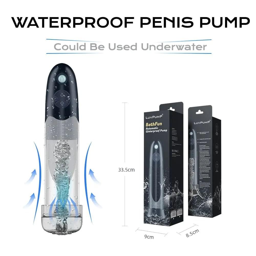 LuvPump BathFun - USB Rechargeable Waterproof Automatic Penis Pump LuvPump Discreet Intimate Essentials.