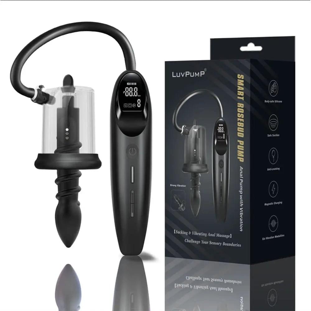 LuvPump RosCup Pro Smart Rosebud Pump -  USB Rechargeable Anal Pump with Vibrating Probe LuvPump Discreet Intimate Essentials.