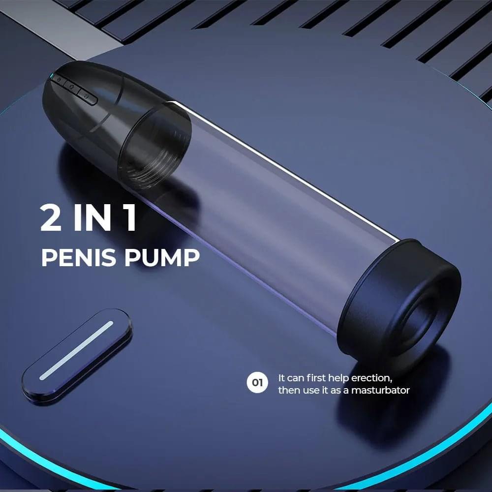 LuvPump Smart Penis Pump -  USB Rechargeable 2-in-1 Automatic Penis Pump LuvPump Discreet Intimate Essentials.