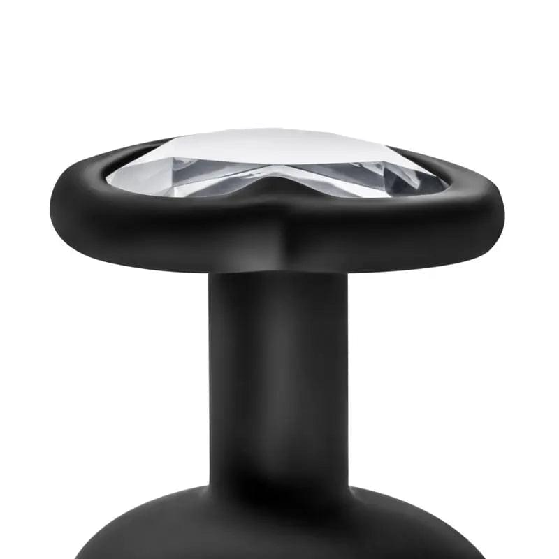 Luxe Bling Plugs Training Kit Black With Clear Gems Luxe Discreet Intimate Essentials.