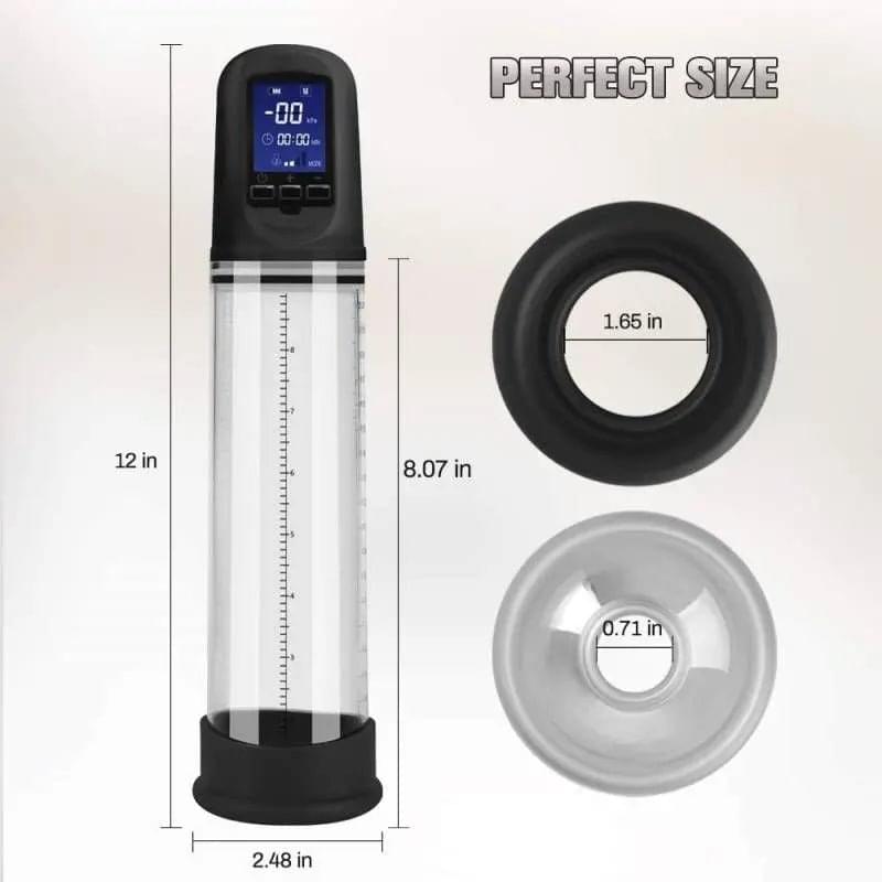 Luxury USB LCD Auto-Pump Clear Daytona Discreet Intimate Essentials.