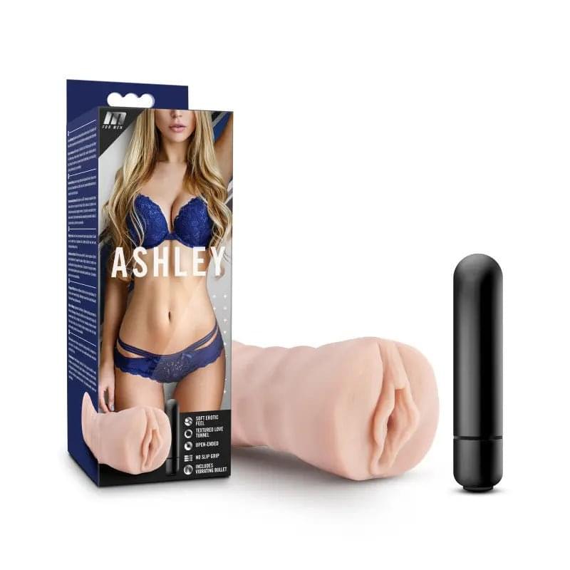 M for Men Ashley -  Vibrating Vagina Stroker Blush Novelties Discreet Intimate Essentials.
