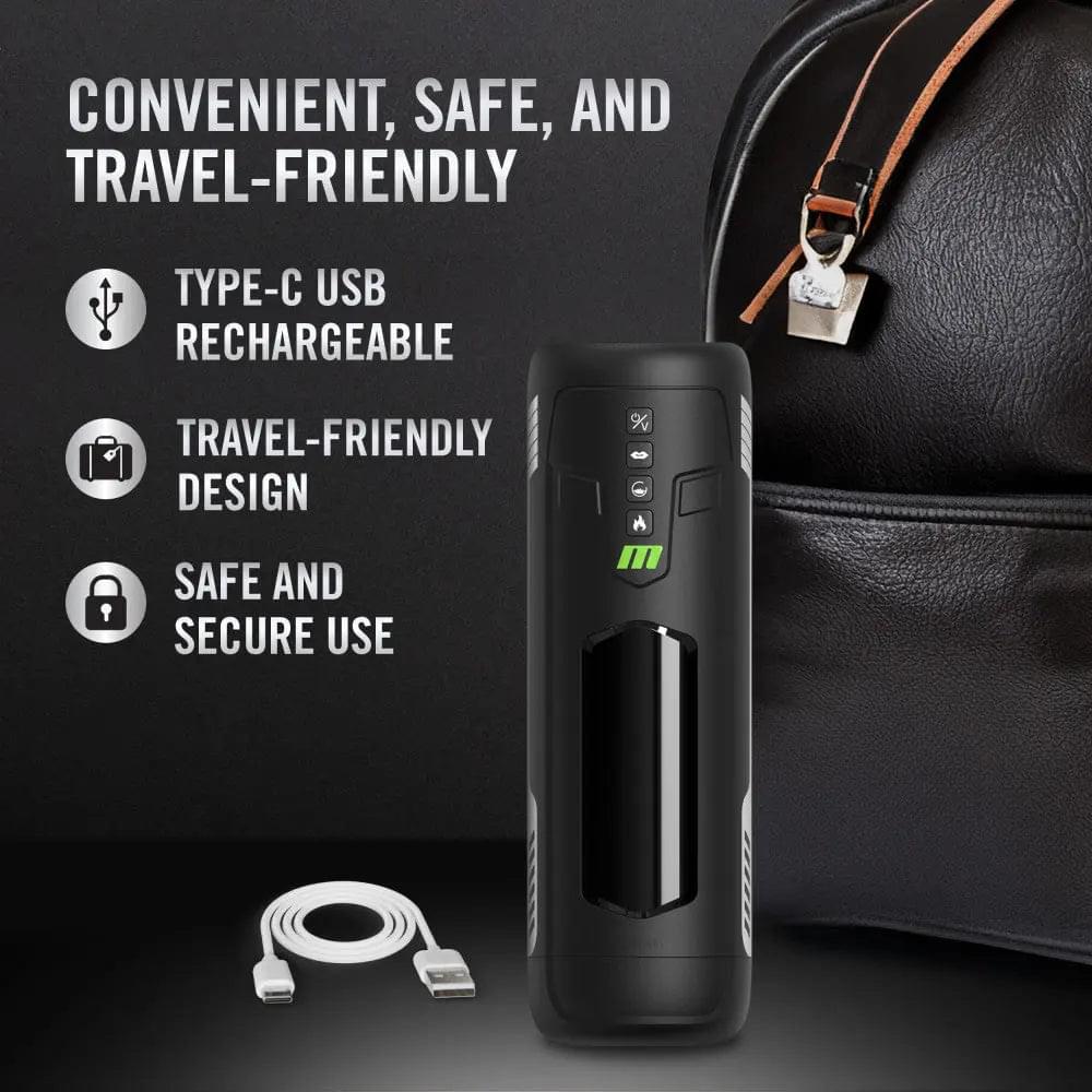 M For Men - Master Blaster - USB Rechargeable Vibrating & Sucking Auto Stroker Blush Novelties Discreet Intimate Essentials.