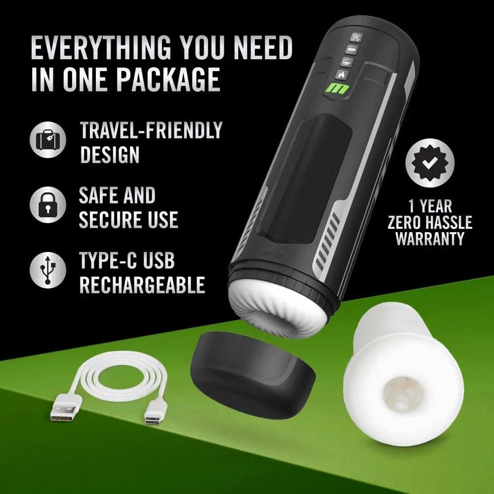 M For Men - Master Blaster - USB Rechargeable Vibrating & Sucking Auto Stroker Blush Novelties Discreet Intimate Essentials.