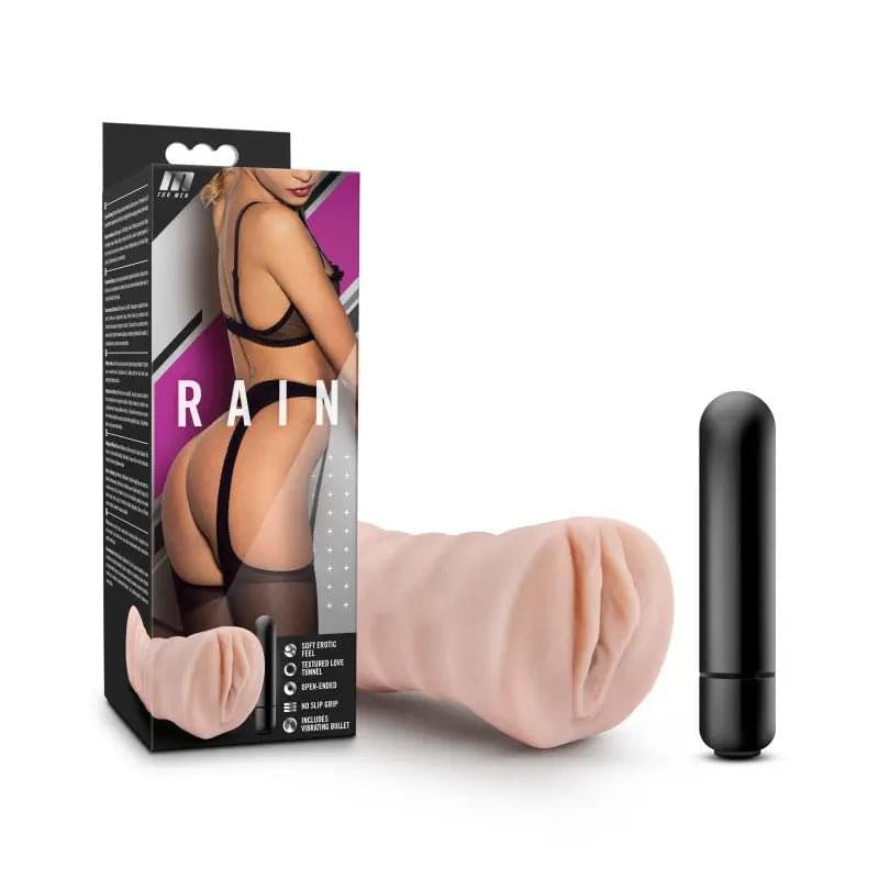 M for Men - Rain -  Vibrating Vagina Stroker Blush Novelties Discreet Intimate Essentials.