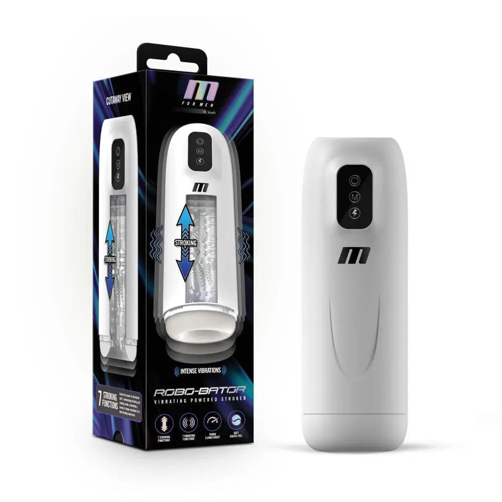 M For Men Robo-Bator -  USB Rechargeable Vibrating Auto Stroker Blush Novelties Discreet Intimate Essentials.