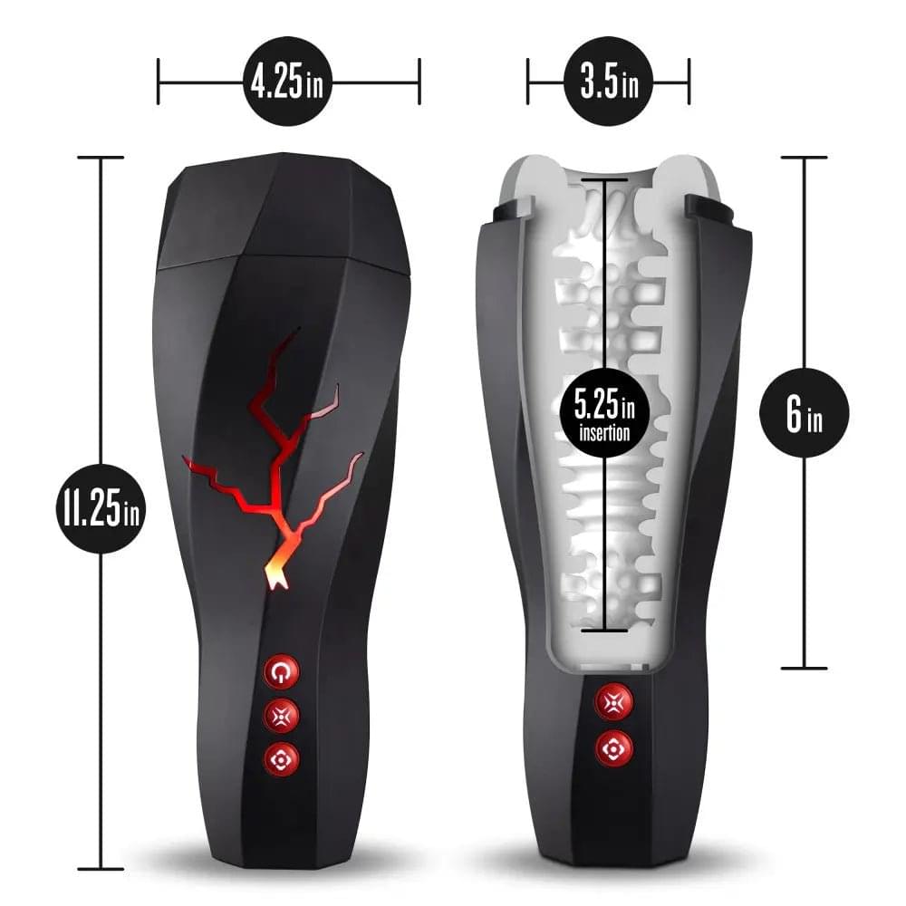 M For Men - Storm - USB Rechargeable Milking & Vibrating Auto Stroker Blush Novelties Discreet Intimate Essentials.